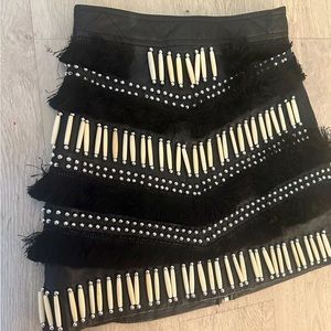 NASTY GAL FAUX LEATHER MINI SKIRT